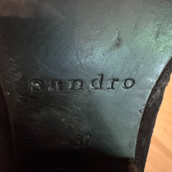 🖤 Sandro Black Suede Ankle Boots – Size 37 (US 6.5–7) – Minimal & Chic - Picture 7 of 8